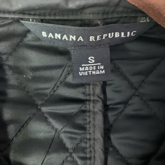 Banana Republic Quilted Fitted Black Coat - Picture 2 of 3